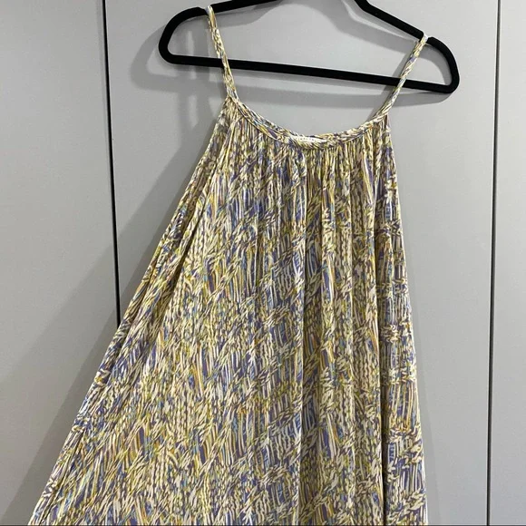 Final Touch Maxi Shift Dress Rayon Blue Orange Multi Medium - Picture 6 of 8